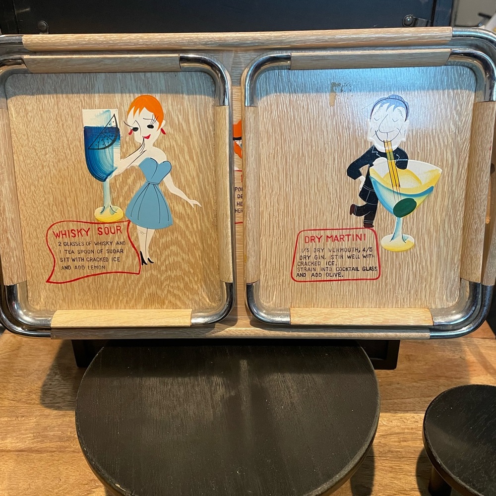 Vintage Bar Trays